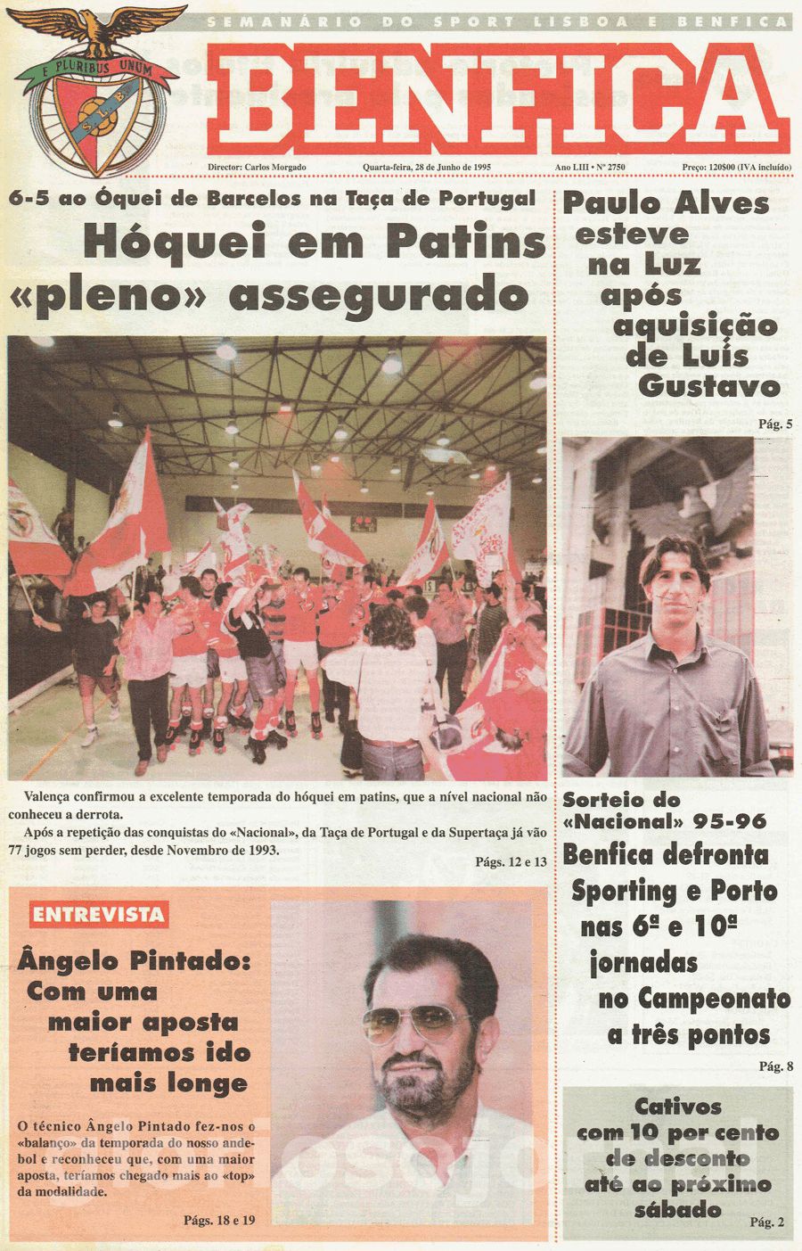 jornal o benfica 2750 1995-06-28